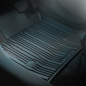 Talne preproge za vse vremenske razmere spredaj, črna, pladenj z dvignjenimi robovi